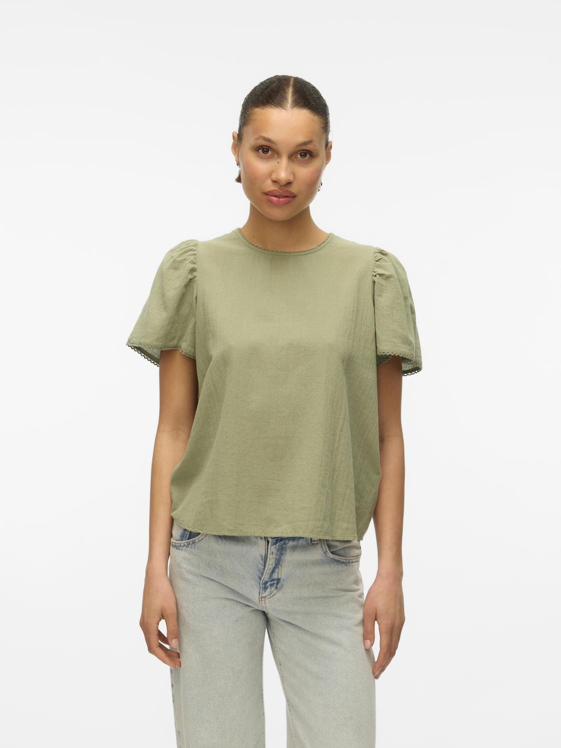 VMPRETTY Top - Hedge Green - VERO MODA & VILA Bergvik